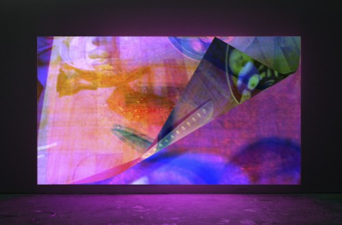 Mark Soo. Cuttings, 2012. Looped digital projection, asynchronous soundtrack, duration variable